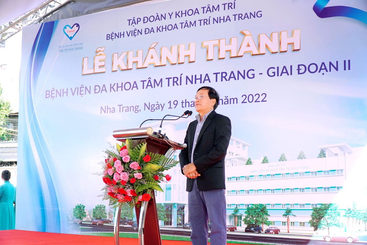 Ông. Nguyễn Hữu Tùng – Chủ tịch Tập đoàn Y Khoa Tâm Trí phát biểu tại buổi Lễ.